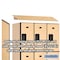 Salsbury Industries 3 Tier Designer Locker, 54"Wx76"Hx21"D, 9 Door, Maple 18-23361MAP - alternate 3